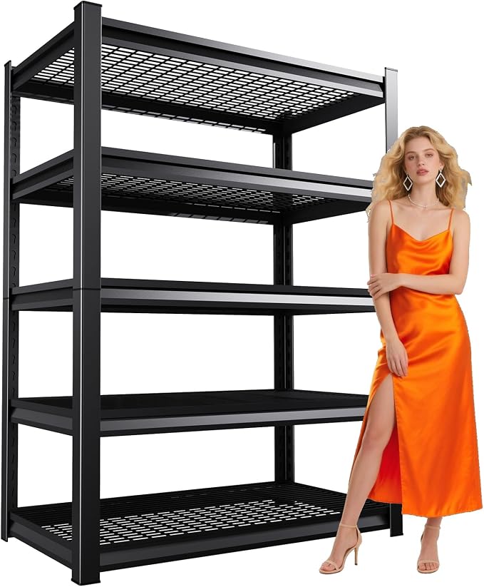 Large Garage Shelving, 5-Tier Garage Storage Shelves 3000LBS Heavy Duty by FFVVGH