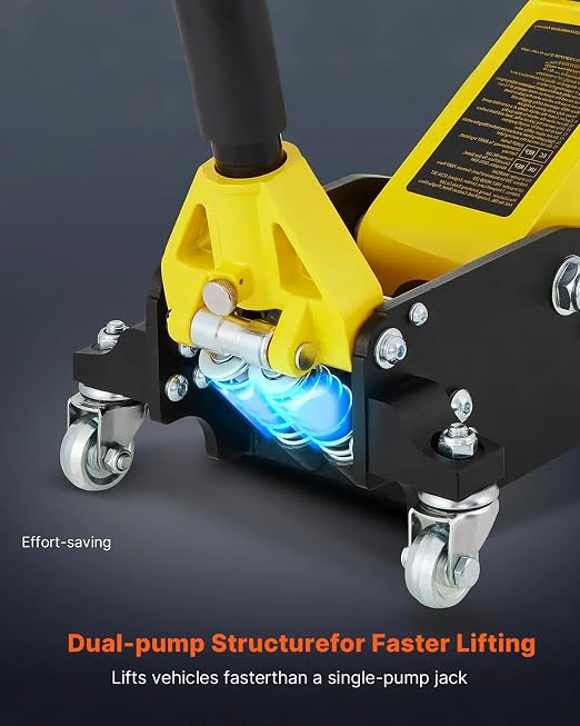 VEVOR Low Profile Floor Jack 1.5 Ton, Aluminum and Steel Race Ground Elevator - Image 5
