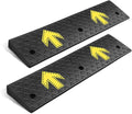 DNA MOTORING 2pcs 2.2" Rise Rubber Arrow Curb Ramp Heavy Duty Loading Driveway by DNAMOTORING