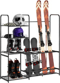 Ski Rack for Garage Freestanding Ski Storage Rack Metal Ski Holders by BTY