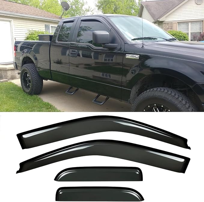 94738 Side Window Wind Deflector, Window Visor fit by Puermto