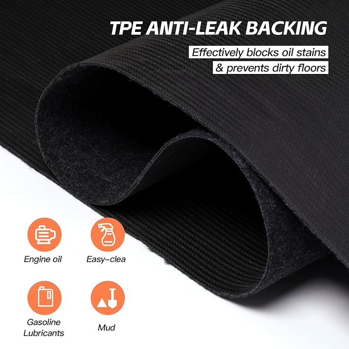 5'x 6’Garage Floor Mat & Oil Spill Mat, Heavy Duty Under Car Mat - Image 4
