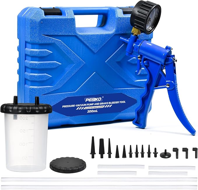 Hand Vacuum Pump Brake Bleeder kit One Person, Brake Clutch Bleeding Tune-up Kit by PESIKOTOOLS