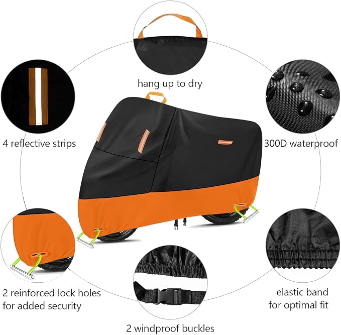 Mini Motorcycle Cover for Honda Grom MSX125, 300D Oxford Waterproof Storage - Image 4
