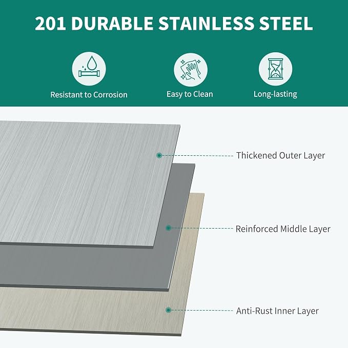 YITAHOME Stainless Steel Shelves 4 Tier, NSF Heavy Duty Floor Mount Shelving - Image 8