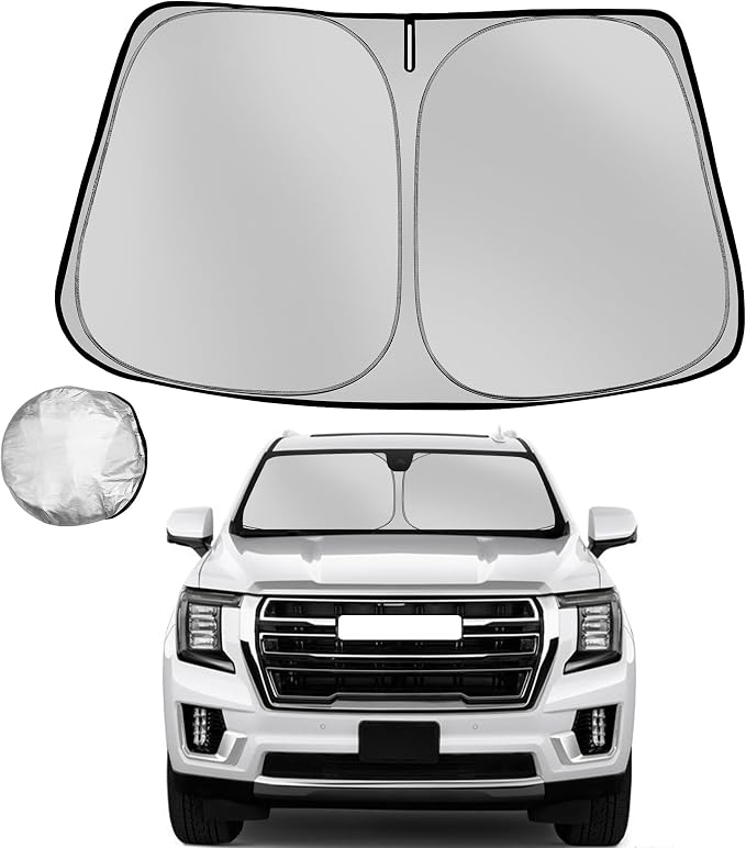 Windshield Sun Shade for 2021-2025 GMC Yukon XL Foldable Sun Sunshade for Car by Fonowka