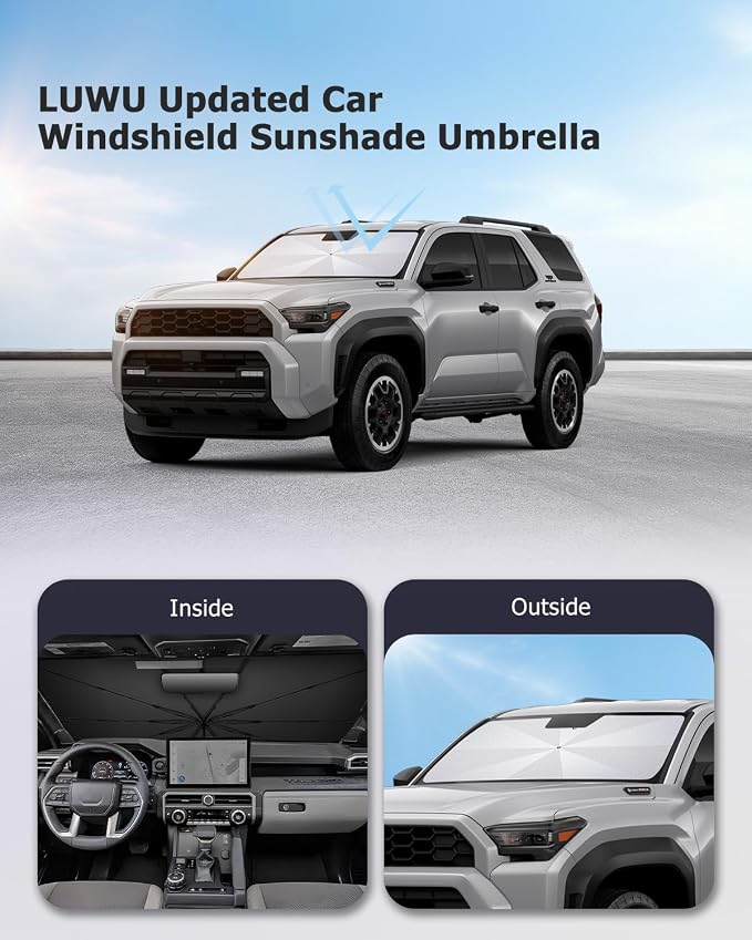 2025 4Runner Car Windshield Sun Shade Windshield Sunshade Umbrella Protect Car - Image 8