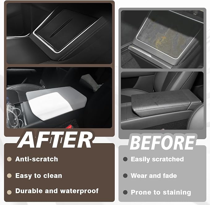 Muslogy Compatible with 2026+ Model Y Juniper Refresh Accessories Armrest Cover - Image 6