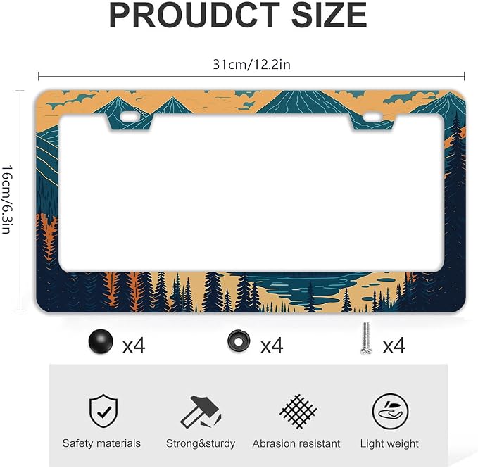 Mountains Forest License Plate Frames - Image 4
