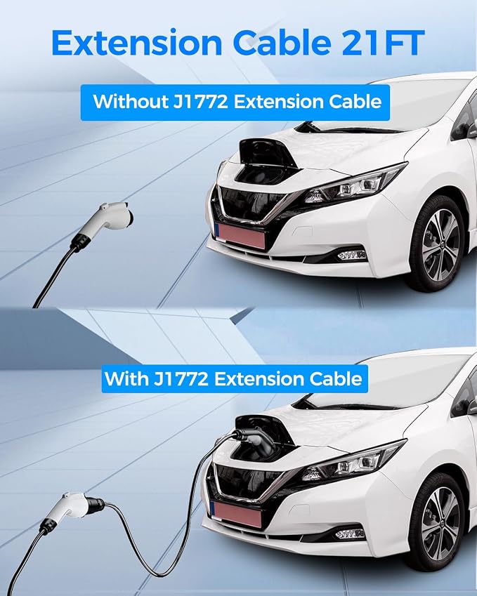 EV Charger Extension Cable, 21ft 50Amp J1772 Extension Cable Compatible - Image 6