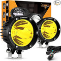 Auxbeam C4 Series 4 Inch 72W Amber Round LED Pods Spot Beam Automotive Offroad by Auxbeam