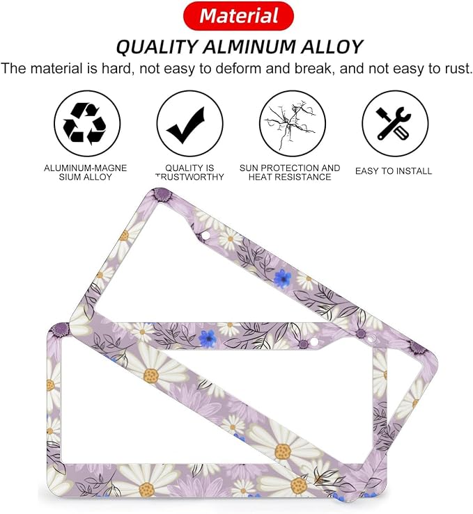Flowers Daisy License Plate Frames - Image 3