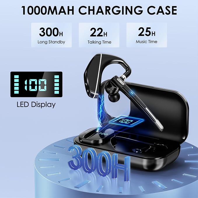 Bluetooth Headset V5.3, Wireless Earpiece - Image 2