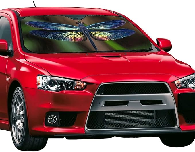 Dragonfly Car Windshield Sunshade Front Window Sun Visor Protector Foldable - Image 2