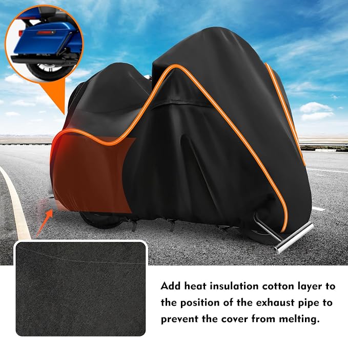 420D Motorcycle Cover for Harley Davidson Ultra Limited, Road Glide Limited - Image 3