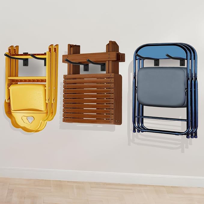 Garage Storage Mechanism Wall Mounted, Folding chair storage rack, Garden Tool - Image 3