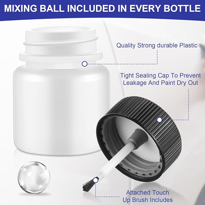 Maxcheck 180 Pcs Empty Touch Up Paint Bottles Container 1oz 30ml Reusable Small - Image 7