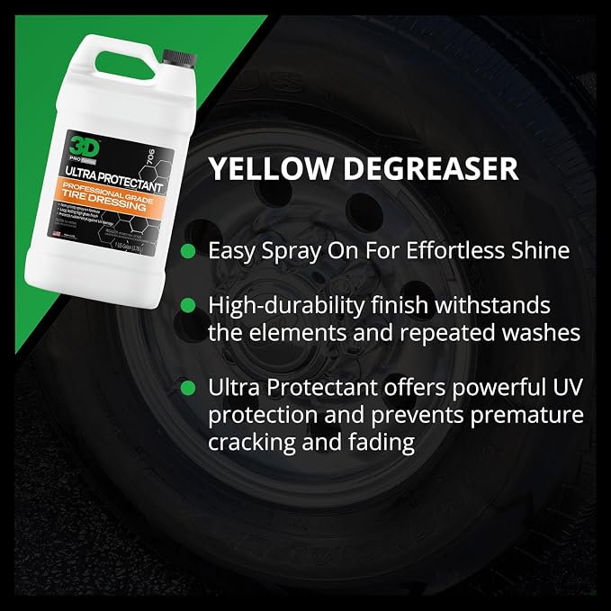 3D Ultra Protectant Tire Shine Spray – Water-Based High Gloss Tire Dressing | - Image 3
