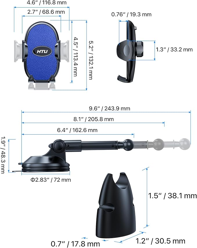 HTU 【Military-Grade Suction】 2025 Cell Phone Holder - Image 8