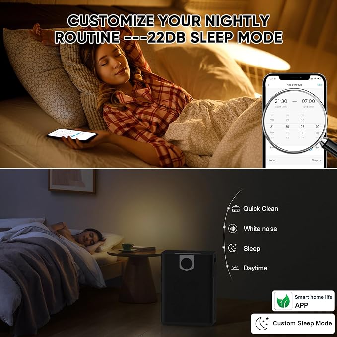 Smart Air Purifiers for Home Large Room, H14 Air Purifier - Image 8