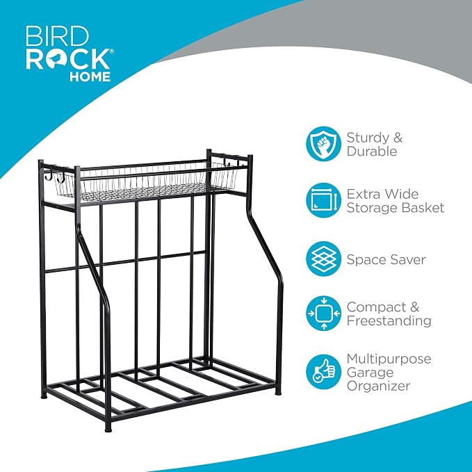 BIRDROCK HOME Bike Rack Garage Storage Floor Stand - Image 3