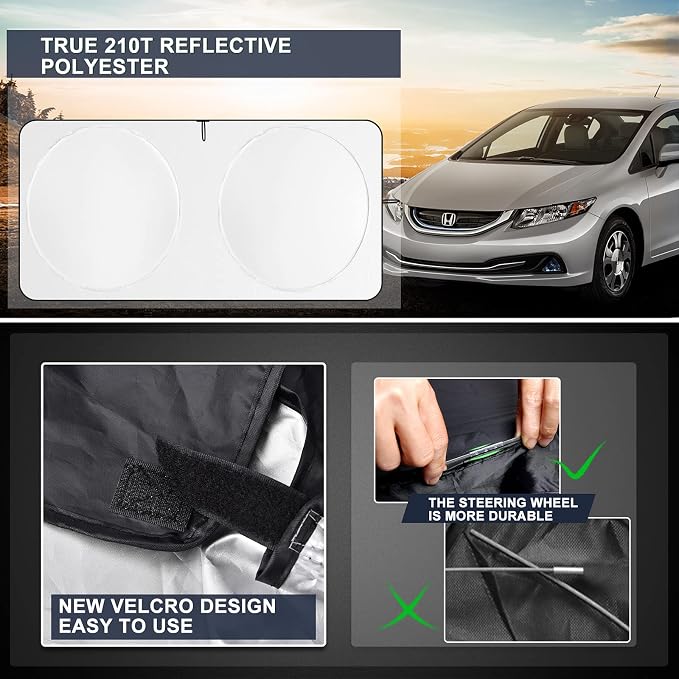 INSAUTO Windshield Sun Shades Compatible - Image 8