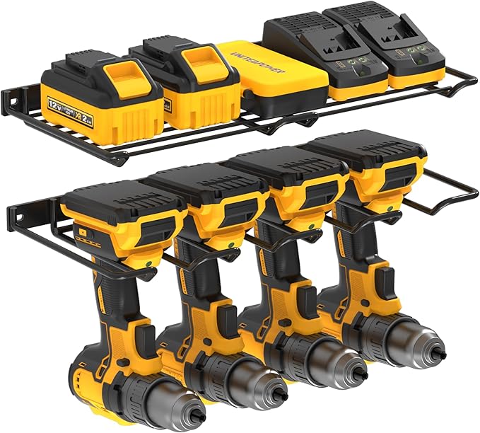 UNITEDPOWER Wall Mounted Drill Rack & Tool Shelf, Power Tool Organizer Holder by UNITEDTOOLSUNITEDPOWER