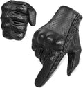 Full finger Goat Skin Leather Touch Screen Motorcycle Gloves Men/Women S by KAIWENDE