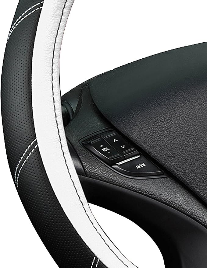 CAR PASS Line Rider Microfiber Leather Sporty Steering Wheel Cover Universal - Image 9
