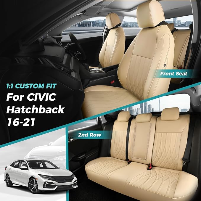Seat Covers for Honda Civic Hatchback EX, Sport Touring, EXL 2016 2017 2018 - Image 7