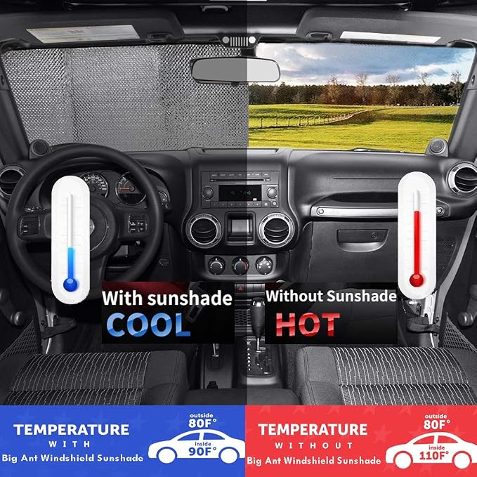 Big Ant Car Windshield Sunshade UV Ray Reflector Auto Window Sun Shade Visor - Image 4