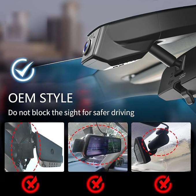 Front 4K & Rear 1080P Dash Cam Custom fit - Image 5