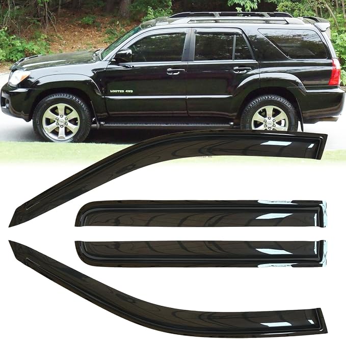 4pcs Original Shatterproof Outside Mount Style Sun Rain Guards Durable Side - Image 2