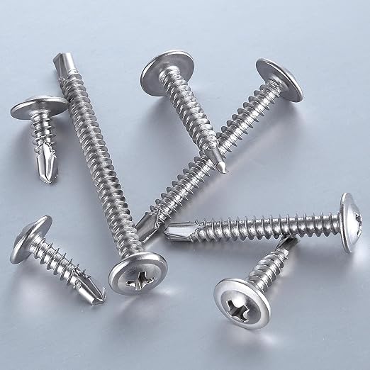Wensilon（300pcs）#8×5/8”for Sheet Metal Self-Tapping Screws 410 Stainless Steel - Image 3