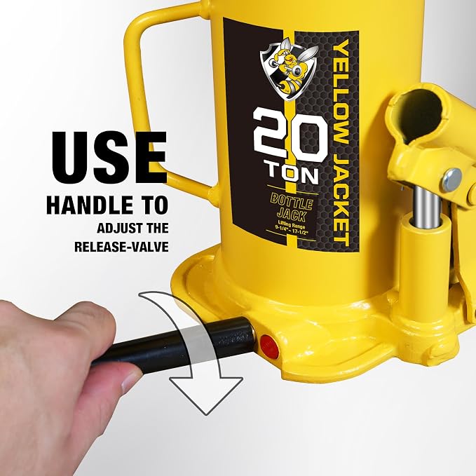 YELLOW JACKET 20 Ton Muti-Directional Welded Bottle Jack, Horizontal Bottle - Image 5