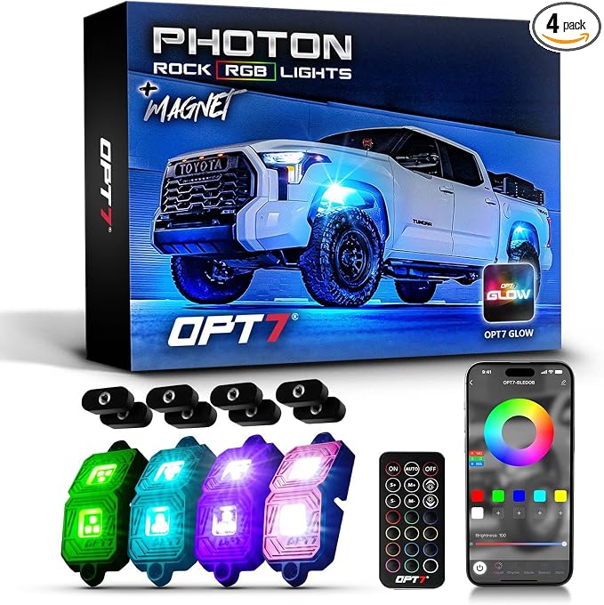 OPT7 Photon RGB LED Magnet Rock Lights by OPT7
