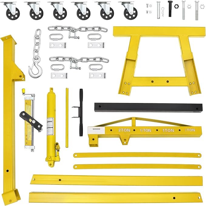 Engine Hoist with Lever, 2 Ton 4000 Lbs Heavy Duty Folding Cherry Picker Engine - Image 5
