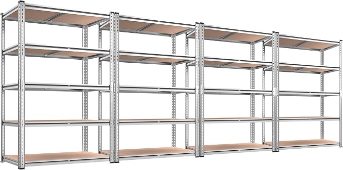 REIBII 2020LBS Garage Shelving Heavy Duty Metal Shelving 5 Tier Storage Shelves by REIBII