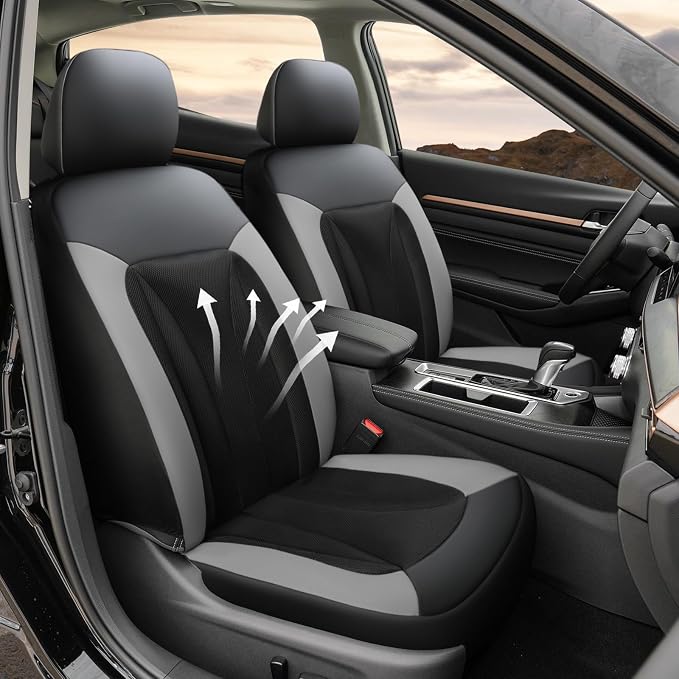 GIANT PANDA Front Seat Cover for Nissan, 3D Air Mesh Car Seat Covers Custom Fit by GIANTPANDA