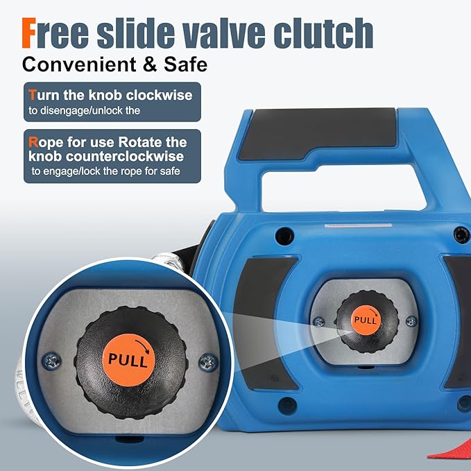 Portable Drill Winch of 1000 LB, Rotate The Hook 360 Degrees, - Image 2