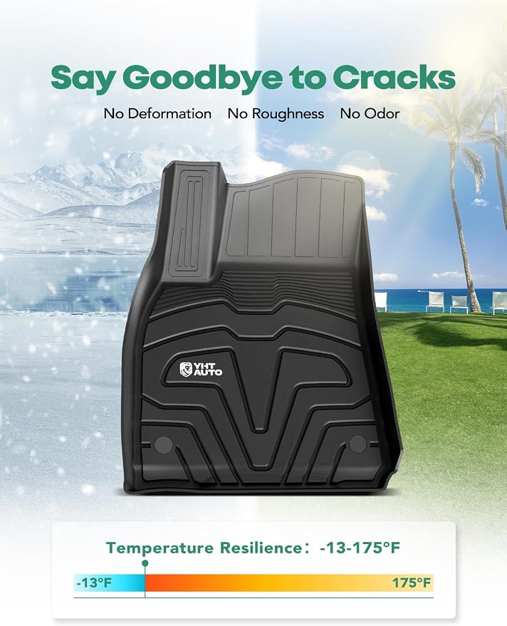 YHTAUTO All Weather Floor Mats Fit Tesla Model Y 2025 2024 2023 2022 2021 2020 - Image 8