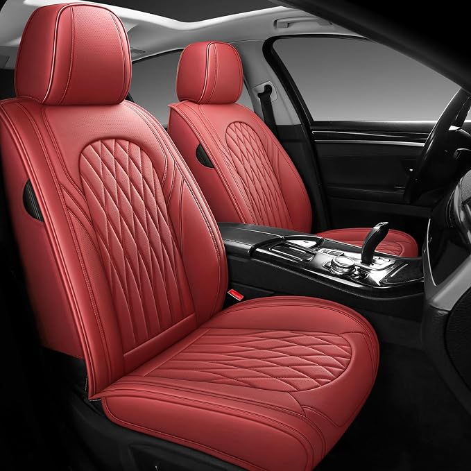 WELLDO Car Seat Covers Full Set, Leather Seat Covers - Image 2
