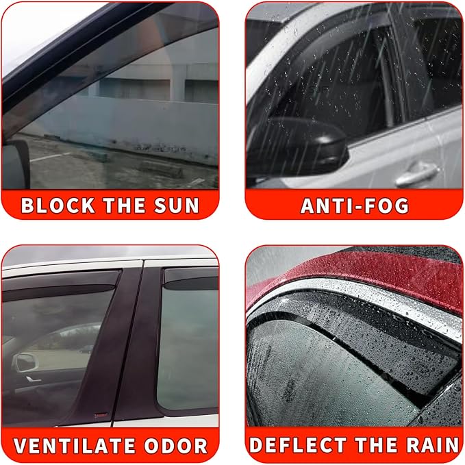 in Channel Rain Guards Fit for Chevrolet Chevy Suburban 2021 2022 2023 2024 2025 - Image 5