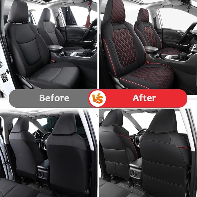 MIROZO Seat Covers for Rav4, Non-Hybrid Toyota RAV4 Seat Covers Car Seat Cover - Image 6