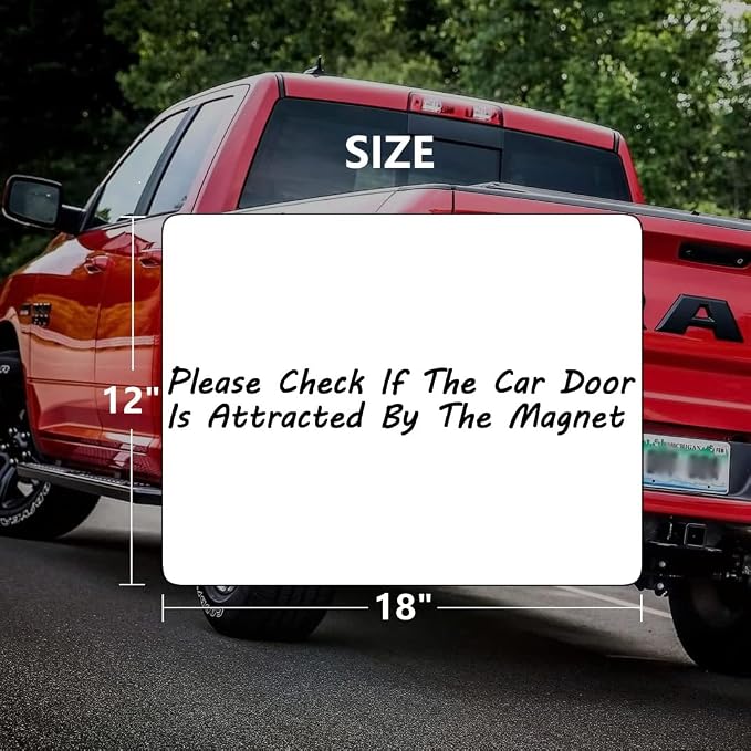 Set of 2 - Blank Car Door Magnet Sticker, Rounded Corners Magnetic Vehicle Sign - Image 2