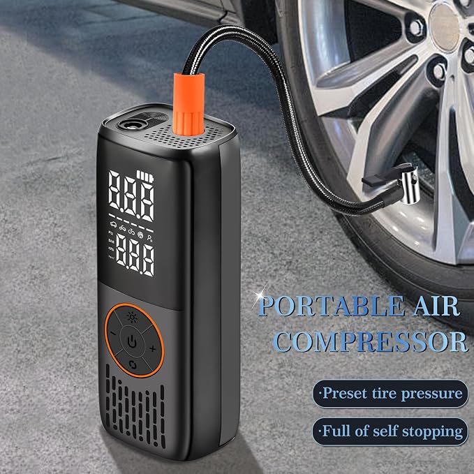 20000mAh Tire Inflator Portable Air Compressor, 150 PSI Auto Shut-Off Mini - Image 6