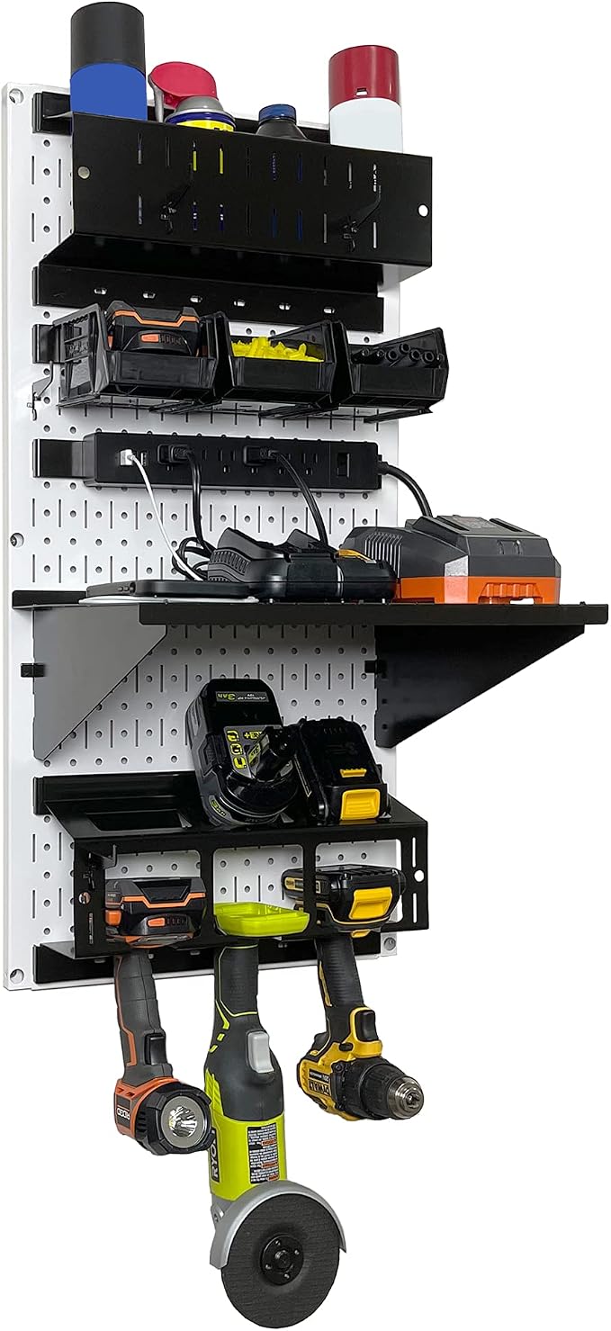 Wall Control Power Tool Storage Organizer Kit Cordless Drill Holder Charging - Image 3