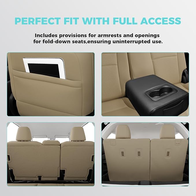 Custom for Honda Pilot Seat Covers, Car Seat Protectors Full Set for Pilot LX - Image 5