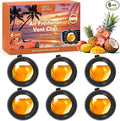 Car Air Freshener Vent Clips, Hawaiian Scent, 6 Pack, Long Lasting Scent Up to by AQUABLANCE