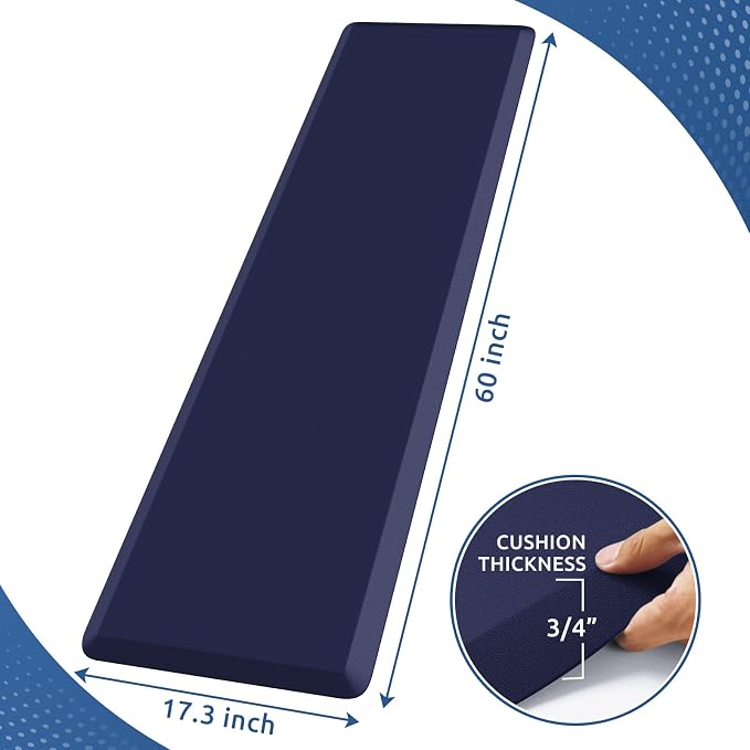 KitchenClouds Kitchen Mat Cushioned Anti Fatigue Kitchen Rug 0.8inch Waterproof - Image 2